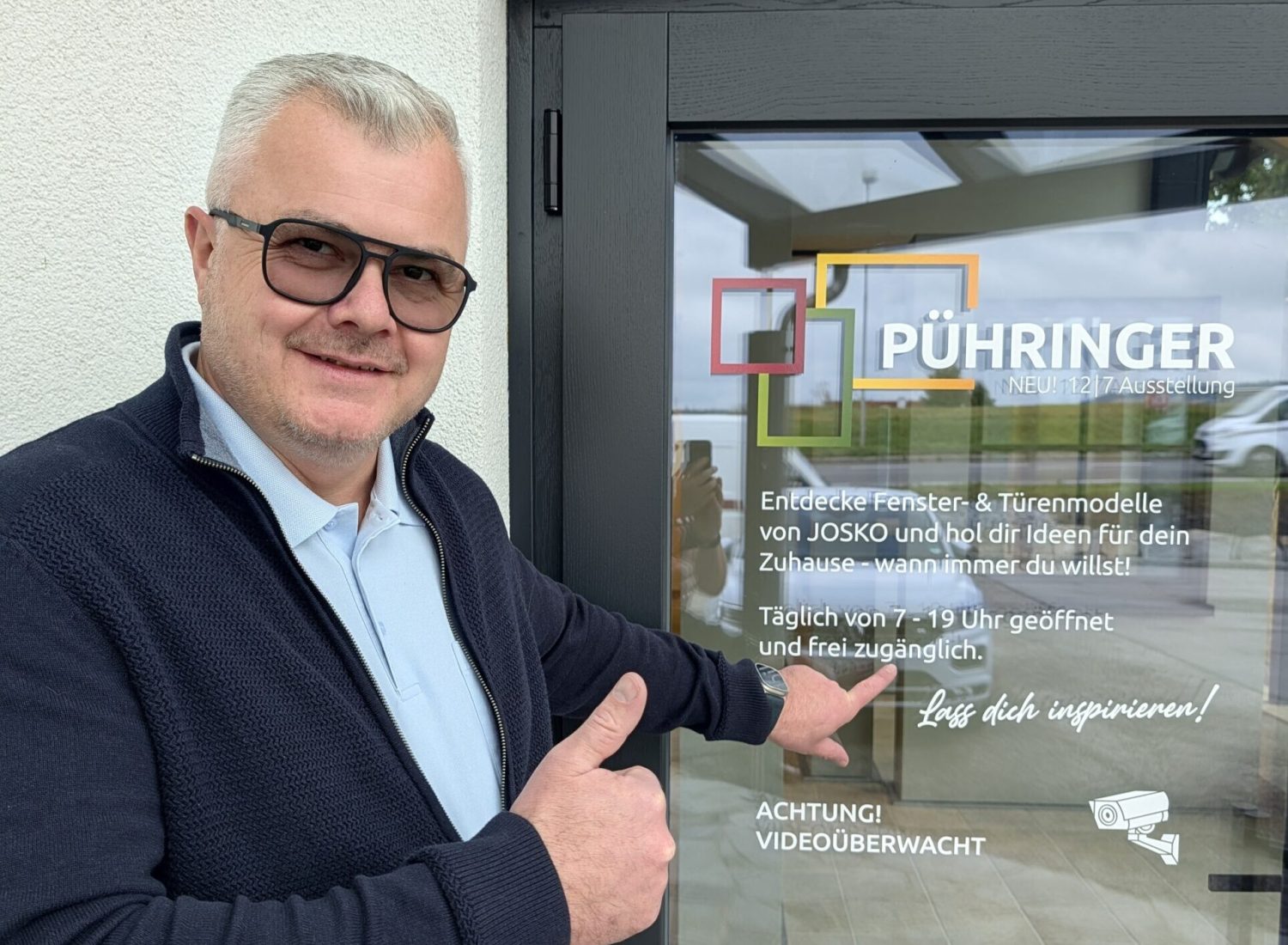 12/7-Ausstellung Harald Pühringer präsentiert die neue 12/7-Ausstellung für Josko Fenster und Türen